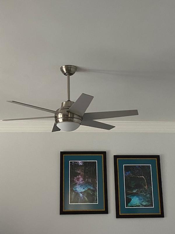 Brushed Nickel Led Indoor Ceiling Fan, Gardinier Ceiling Fan