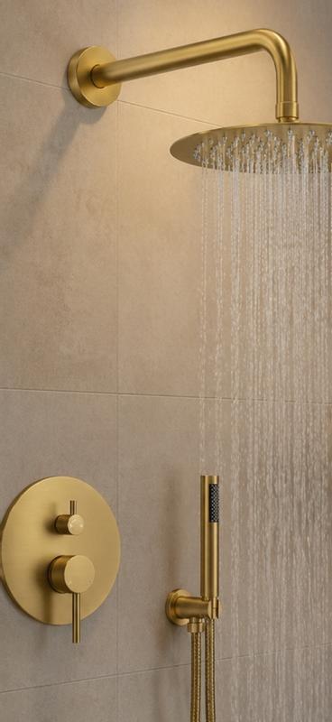 YAWWALK 360 Degree Swivel 10 in Wall Mounted Rain Shower System