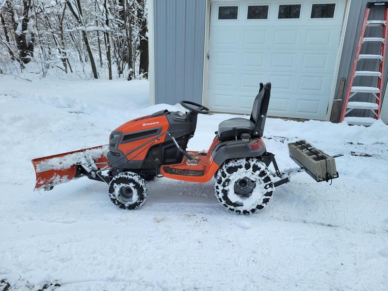 Husqvarna riding lawn mower snow blower attachment hot sale