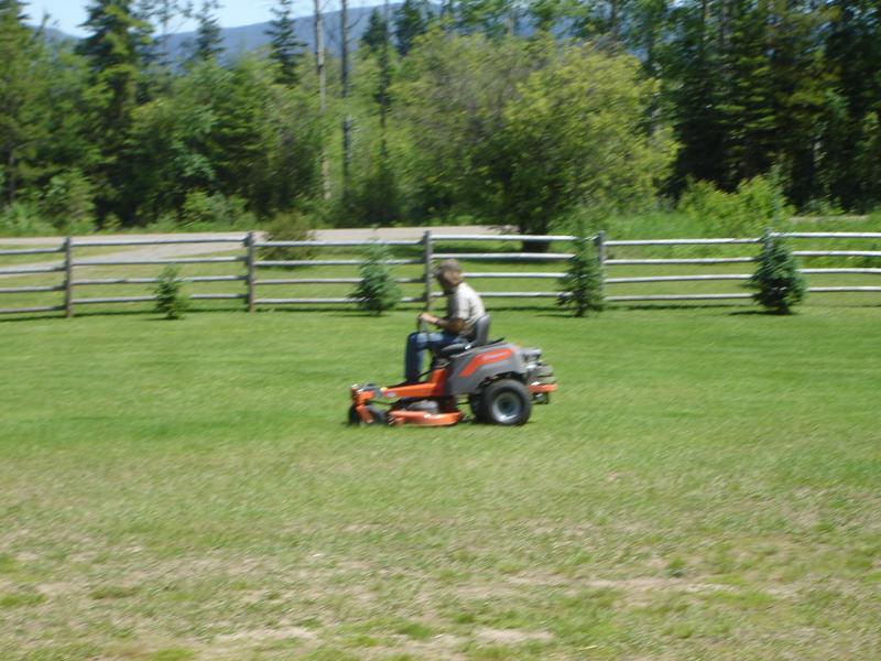 Catchin' a breeze while cuttin' with ease!