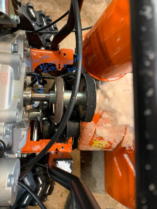 Showing where pulley should be.