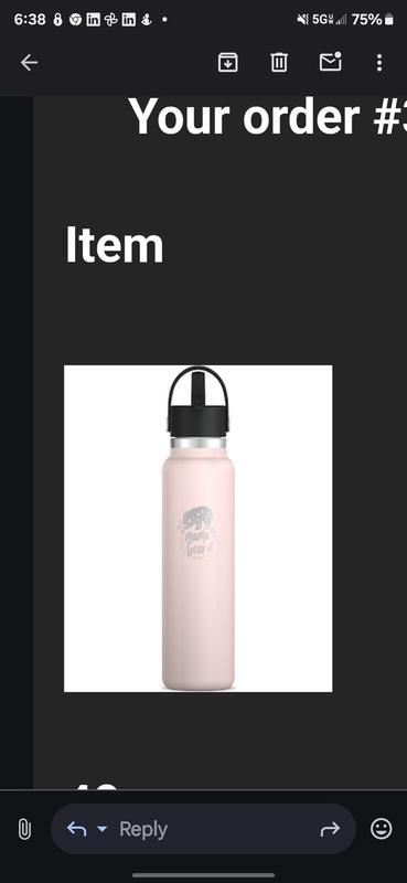 Photo submitted with review of product