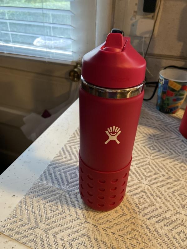 Hydro Flask 20oz Kids Wide Mouth Straw Lid & Boot Jungle