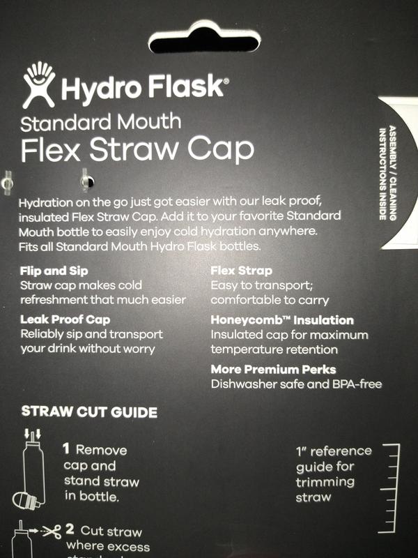 Standard Mouth Flex Straw Cap - Black