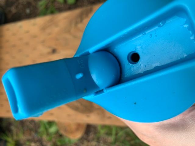 Giant vent hole that has no plug.