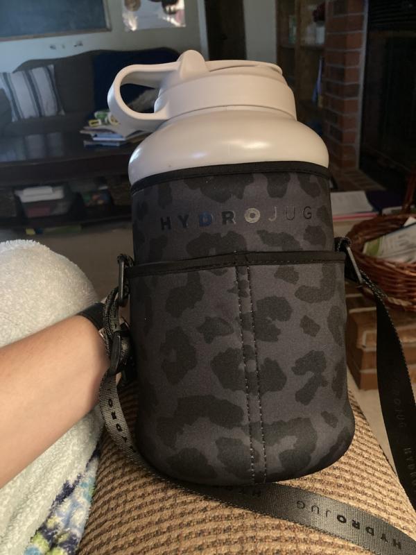 Hydro Jug With Savannah Leopard Sleeve & Straw