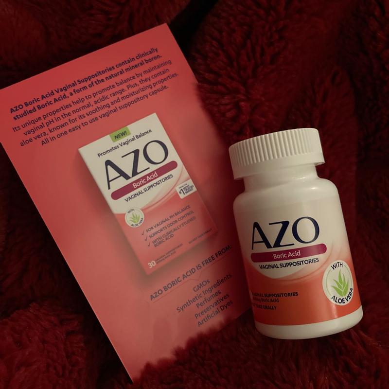 Azo Vaginal Suppositories, 600 mg Boric Acid - 30 vaginal suppositories