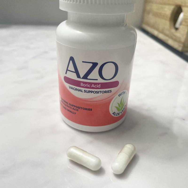 Azo Vaginal Suppositories, 600 mg Boric Acid - 30 vaginal suppositories