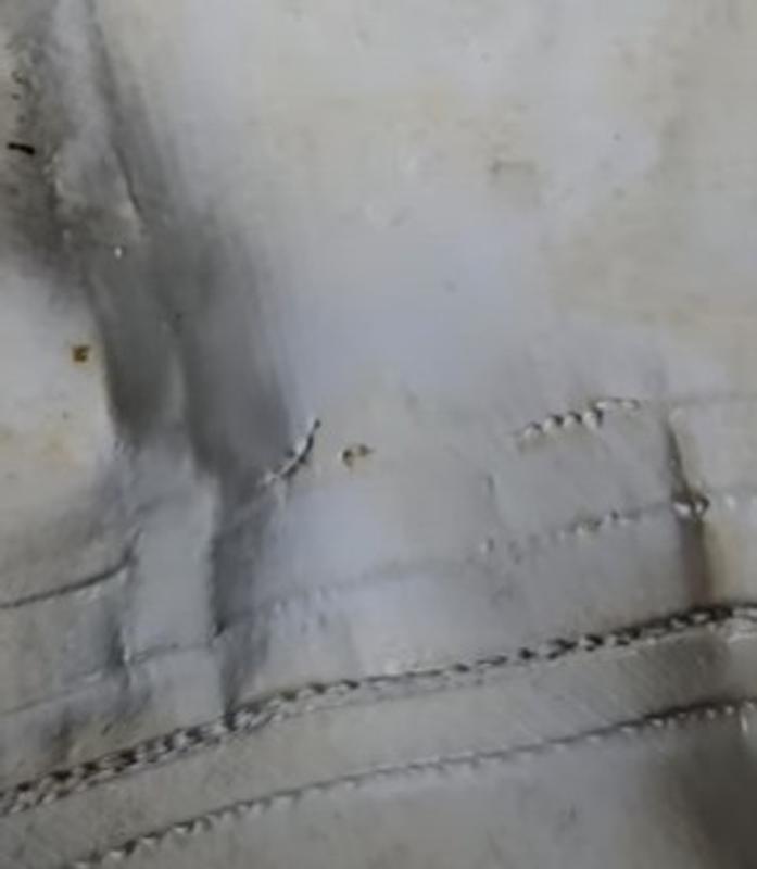 The seams don't show much, they just leak.