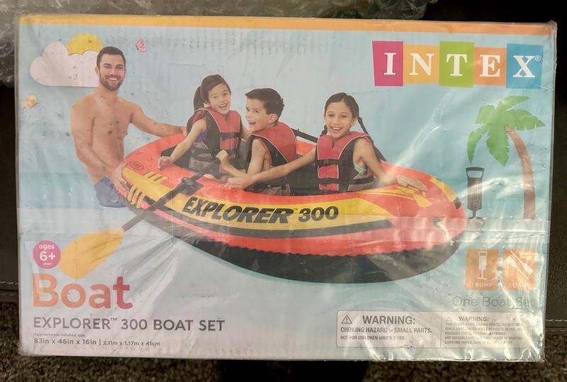 Intex Explorer 300 Inflatable Boat Package