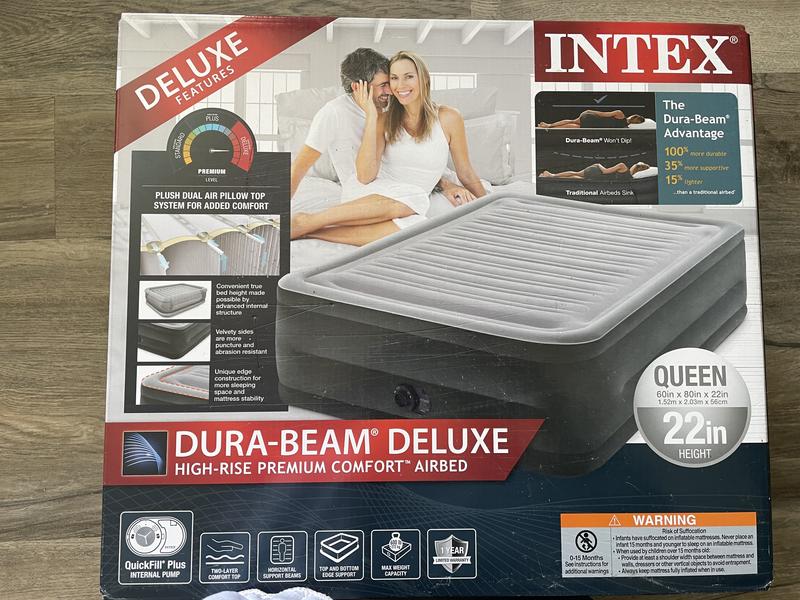 Intex 18in Queen Ultra Plush Airbed with Internal Pump