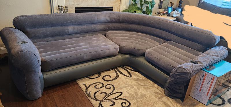 Intex Gray Inflatable Sectional Sofa