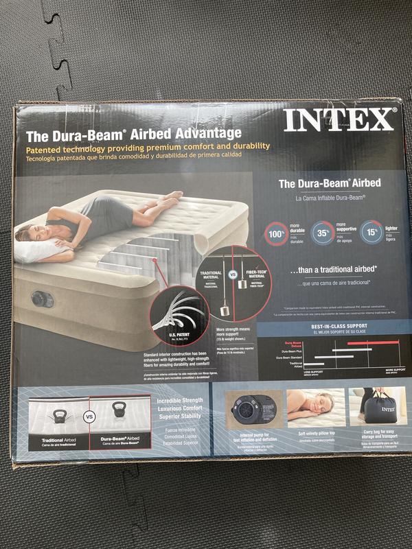 Intex 18in Queen Ultra Plush Airbed with Internal Pump