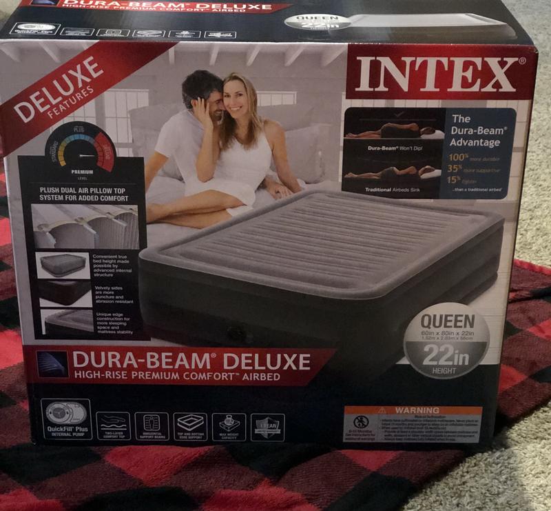 Intex 22in Queen Comfort Plush Airbed with Internal Pump Meijer