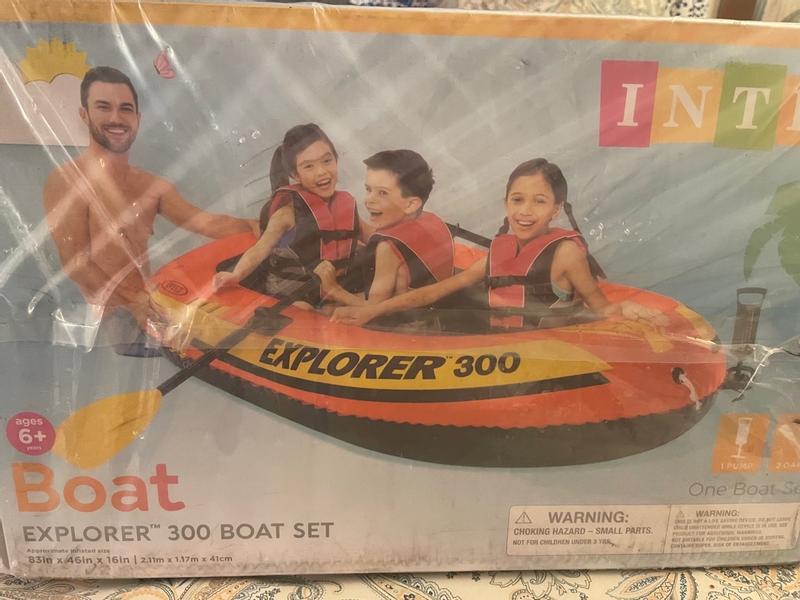 Intex Explorer 300 Inflatable Boat Package