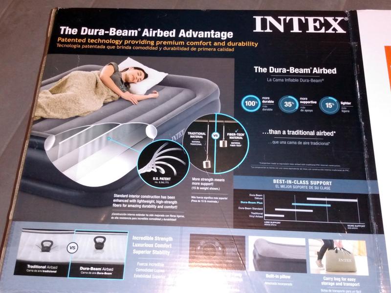 Intex 18in Queen Ultra Plush Airbed with Internal Pump