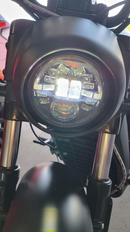 Long-range LED headlamps + fog light for Indian Motorcycle Scout