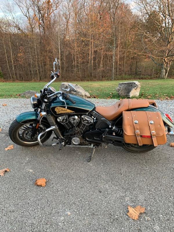 Genuine Leather Saddlebags Pair Indian Motorcycle