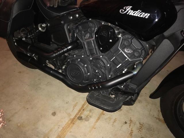 Matte Black By Indian Motorcycle Exhaust Heat Shields Scout 