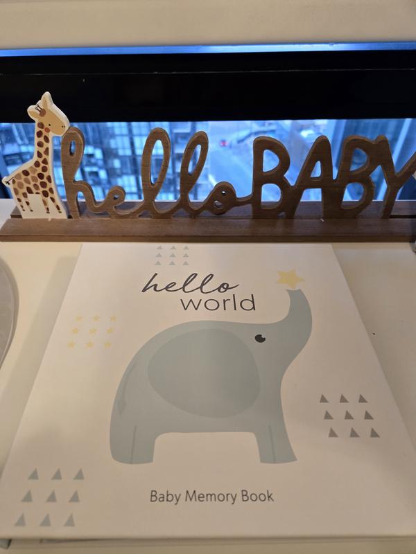 Baby Memory Book, Hello World ('') Indigo