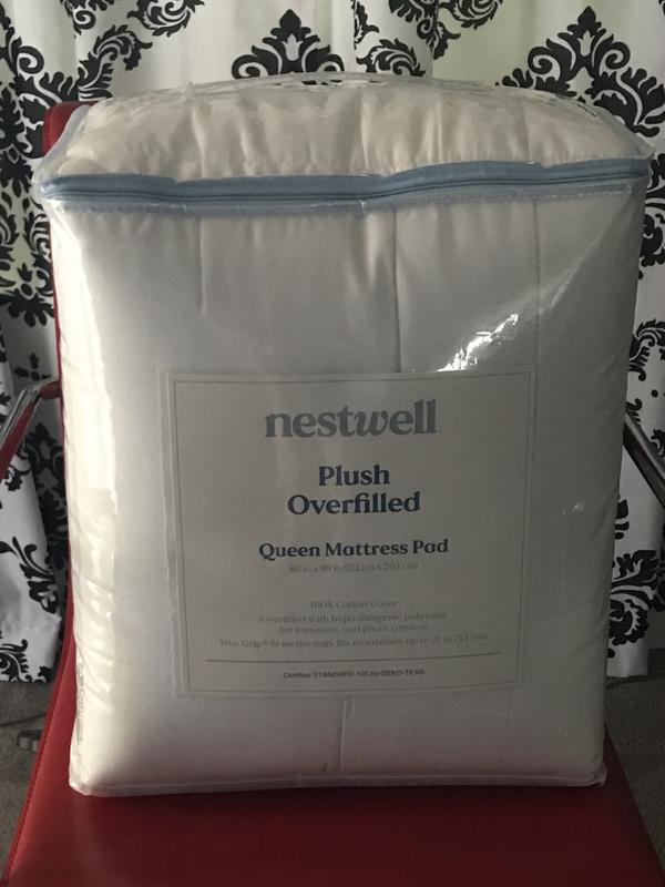Nestwell™ Overfilled Cotton Plush with True Grip® Mattress Pad Bed