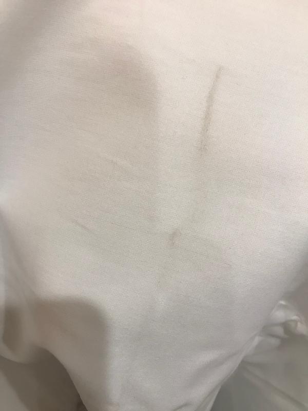 Pillowcase arrived with dirty mark