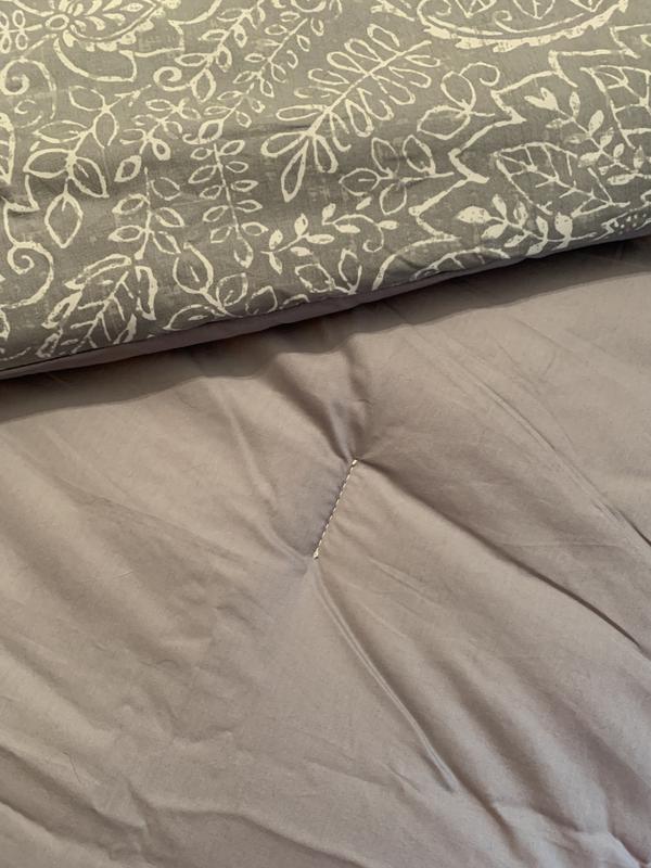 allen + roth Emerton Full/Queen 3 pc comforter set Gray Medallion Full ...