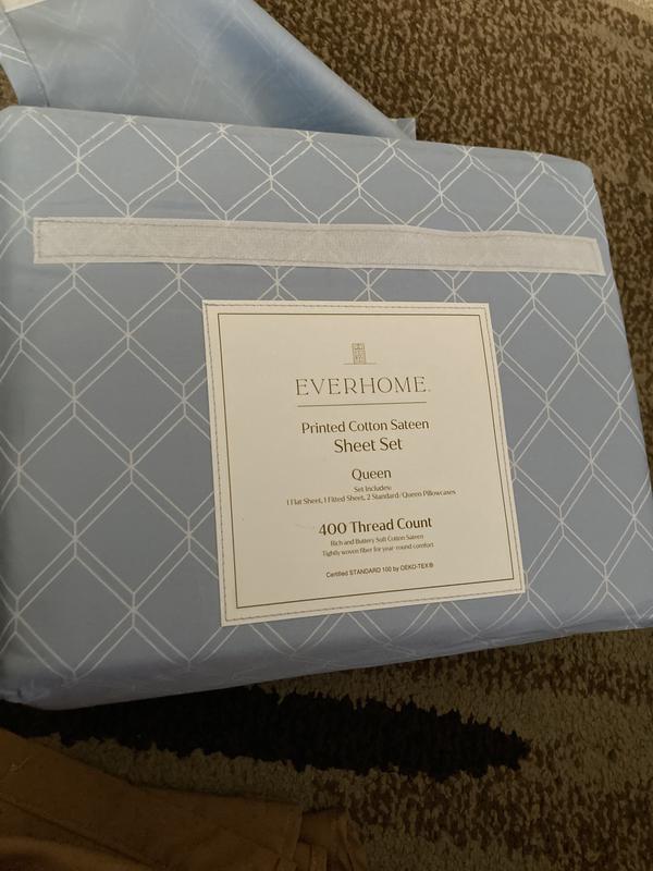Everhome™ Ultimate Sateen Diamond Print 400ThreadCount Sheet Set