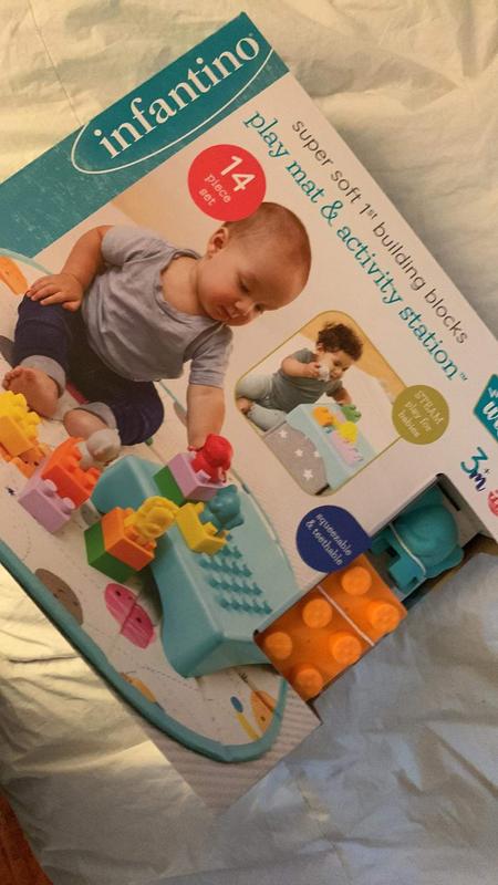 Super Soft 1st Building Blocks Play Mat & Activity Station – Infantino