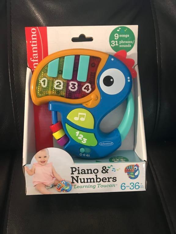 infantino piano & numbers learning toucan