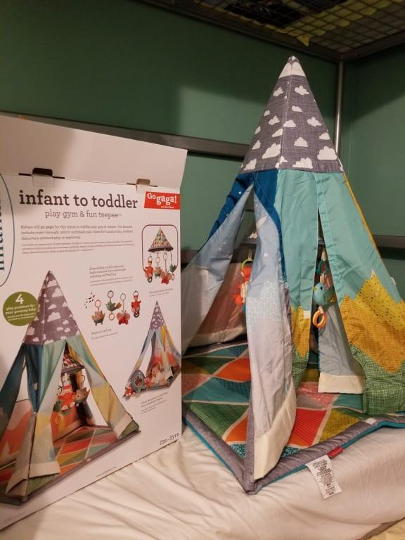 infantino play gym & fun teepee