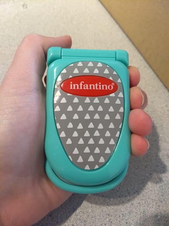 Infantino Téléphone enfant à clapet électronique bleu