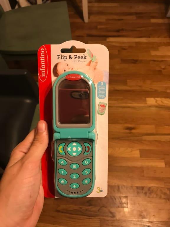 Flip and Peek Fun Phone™ Teal – Infantino