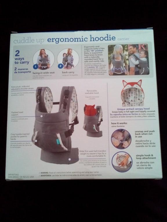 Infantino cuddle up store ergonomic hoodie carrier instructions