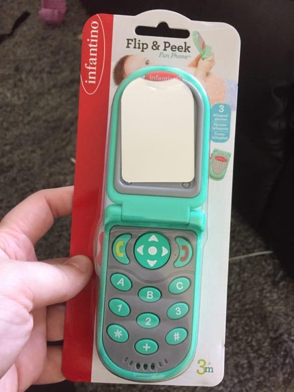 Infantino Téléphone enfant à clapet électronique bleu