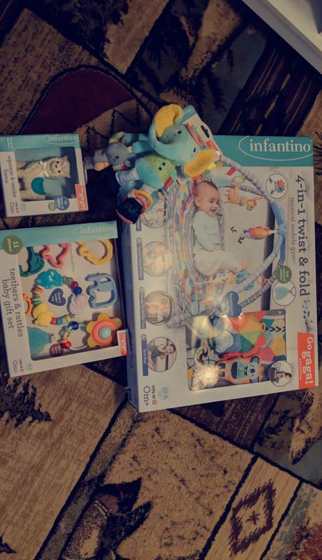 My 1st 123 & ABC Baby Book with Link & Textured Teether Bundle