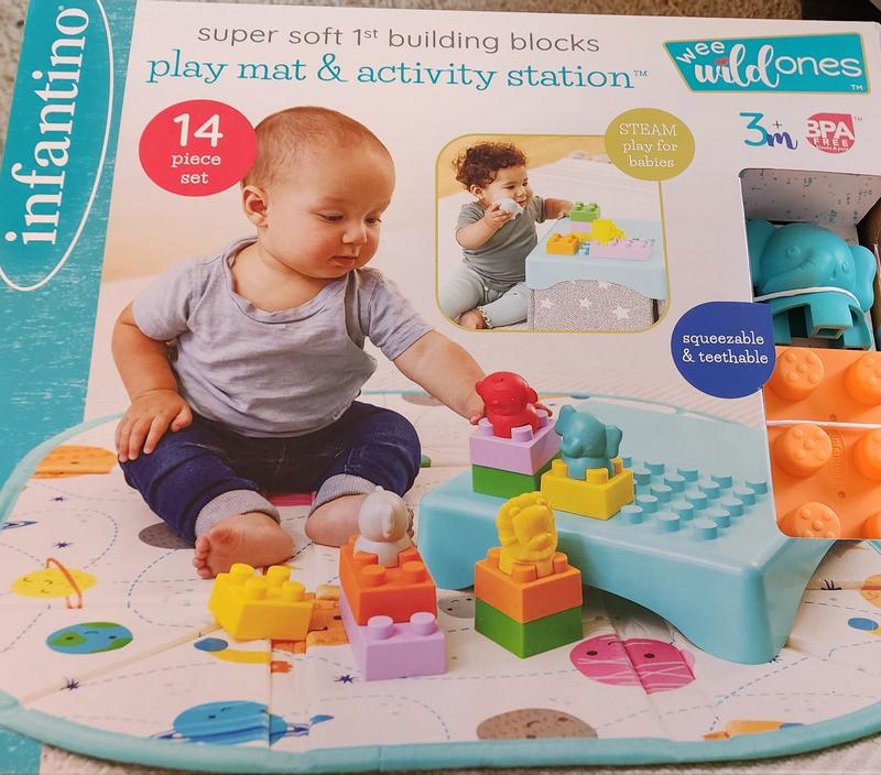 Super Soft 1st Building Blocks Play Mat & Activity Station – Infantino