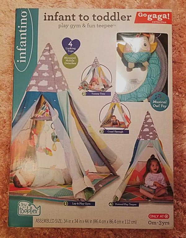 infantino go gaga infant to toddler play gym & fun teepee