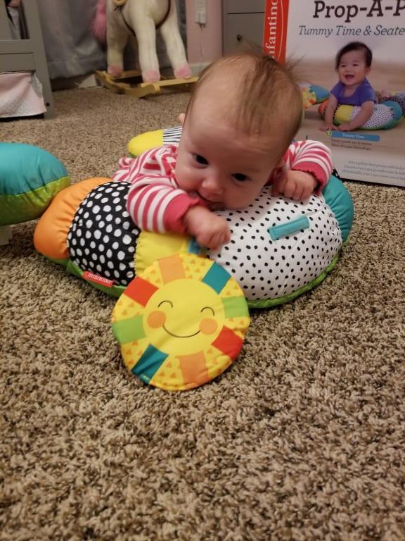 tummy time on a pillow