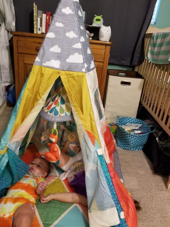 infantino go gaga infant to toddler play gym & fun teepee