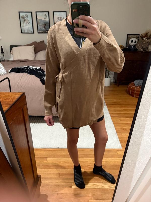Customer photo for "Luxurious sweater perfect for BF moms"
