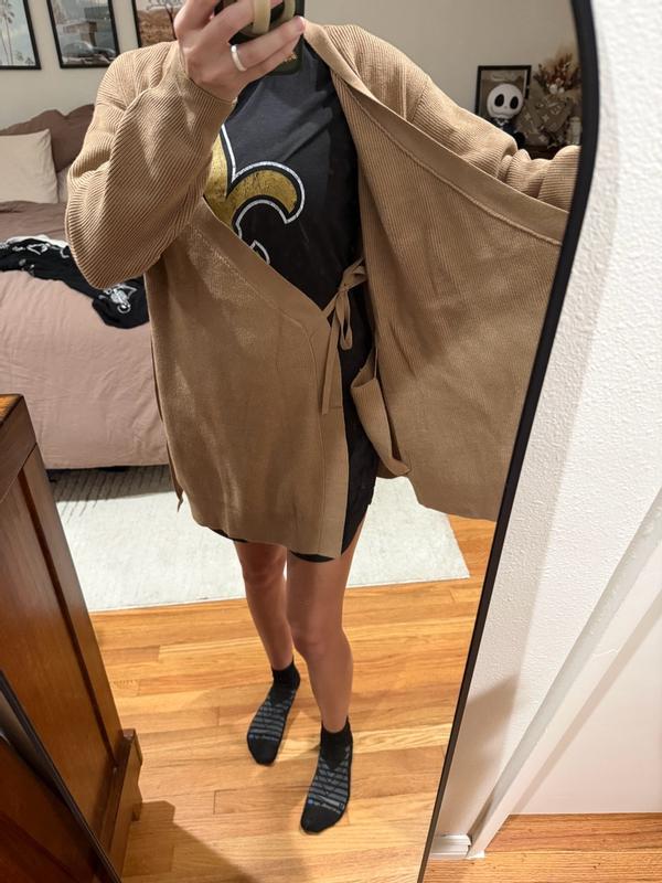Customer photo for "Luxurious sweater perfect for BF moms"