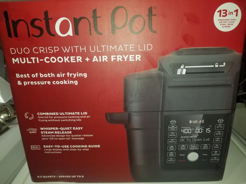 INSTANT POT DUO CRISP ULTIMATE LID 13-in-1 6.5 Quart Air Fryer Pressure  Cooker +