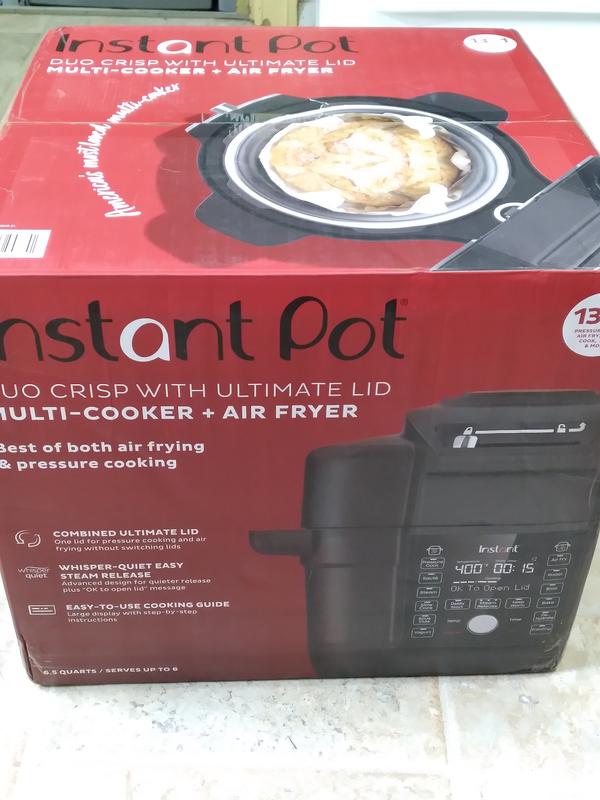  Instant Pot 6.5 Quart Duo Crisp Ultimate Lid with WIFI, 13-in-1  Air Fryer and Pressure Cooker Combo, Sauté, Slow Cook, Bake, Steam, Warm,  Roast, Dehydrate, Sous Vide, & More, Includes App