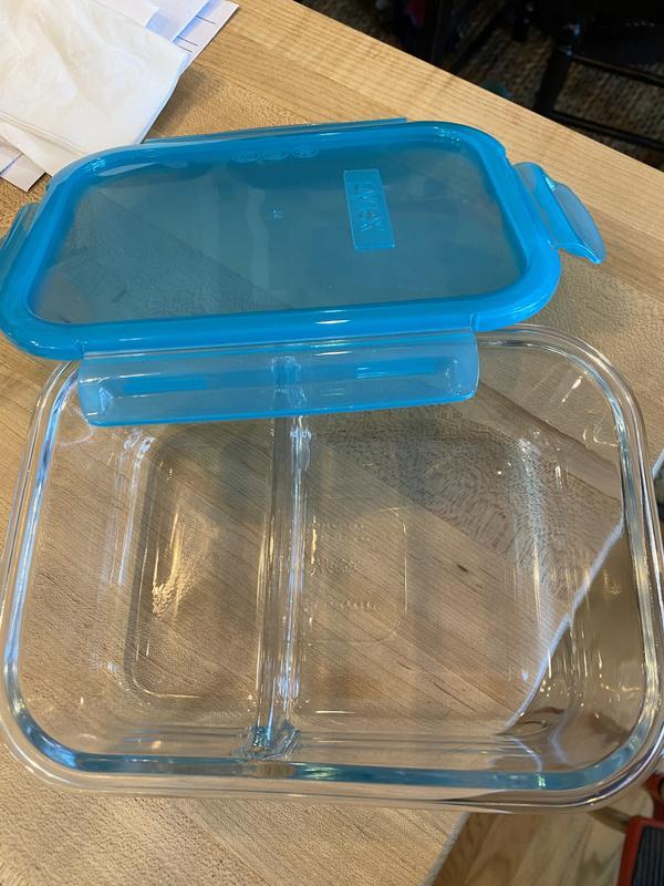  Bento Boxes, Pyrex, 3.4 Quart Bento Box, 10 Piece Mealbox Kit, Tempered Glass Divided Storage Containers