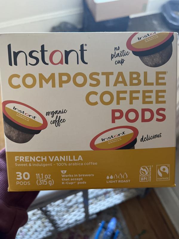 Instant® Compostable Coffee Pods, French Dark Roast, 30 pods