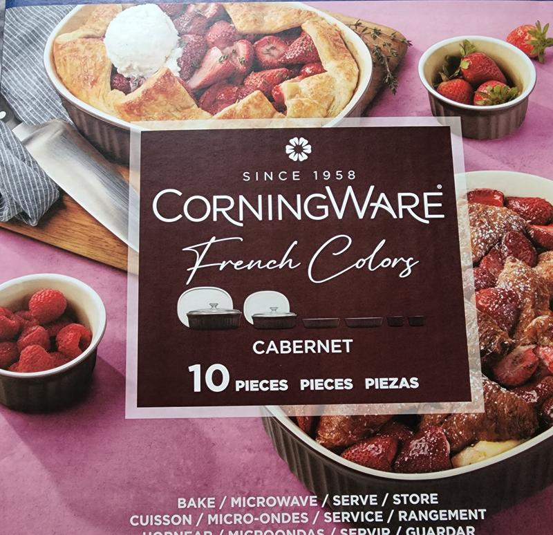 Corningware French Colors 12-Piece Bakeware Set, Cabernet