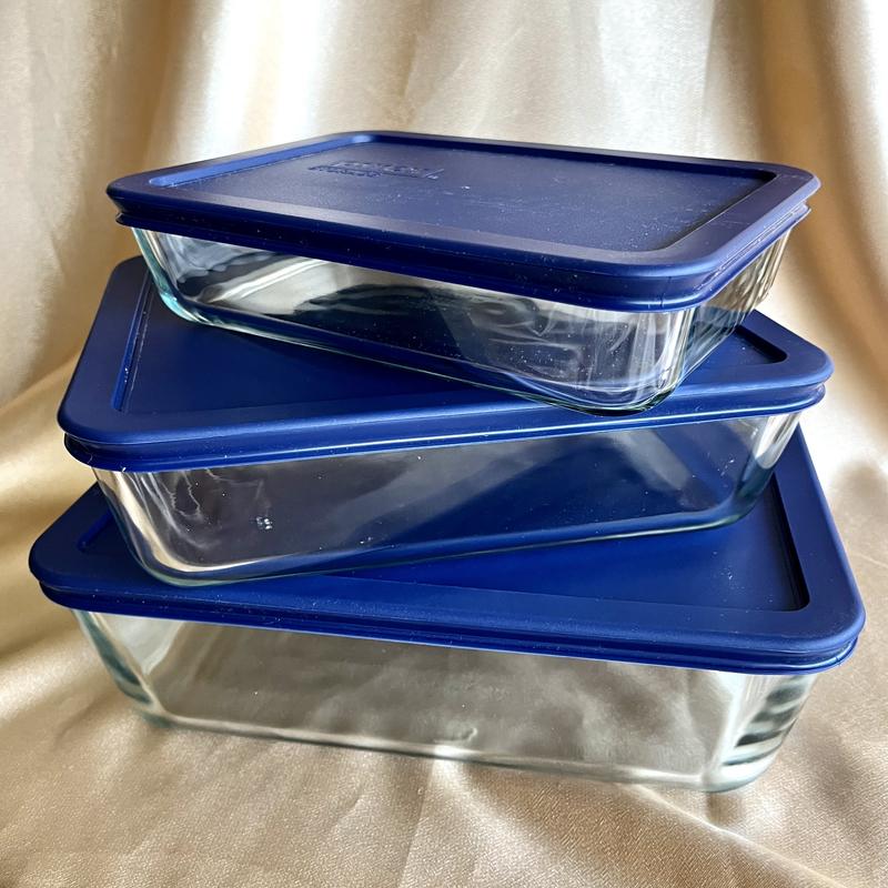 Pyrex Simply Store 6-Piece Rectangular Glass Food Storage Set