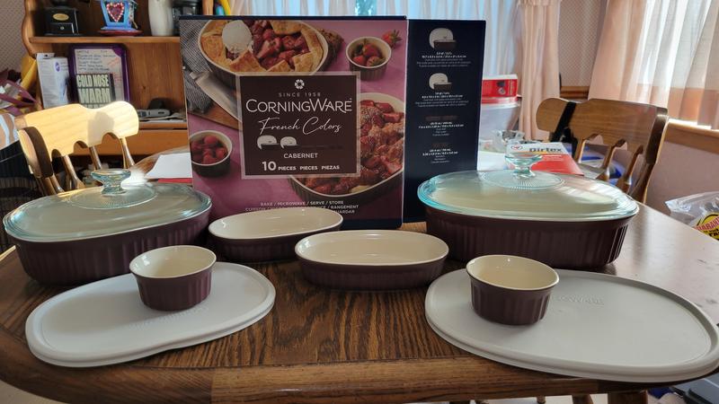 Corningware French Colors 12-Piece Bakeware Set, Cabernet