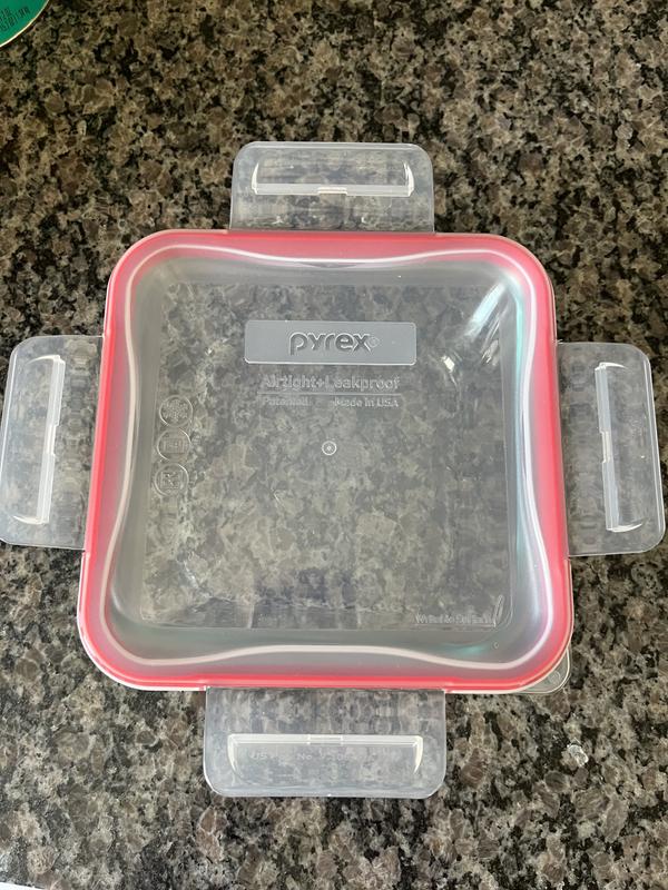 Pyrex Freshlock Square Glass Food Storage Container - Clear, 4 cups - Pay  Less Super Markets